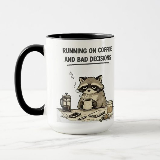 lopend op koffie mok (Links)