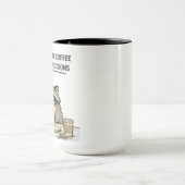 lopend op koffie mok (Midden)