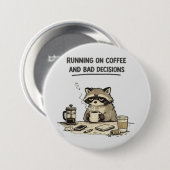 lopend op koffie ronde button 7,6 cm (Voorkant /achterkant)