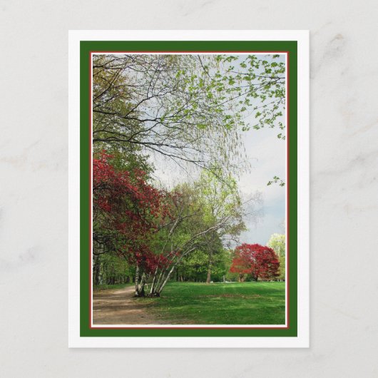 Lopend pad voor Springtime Briefkaart (Voorkant)