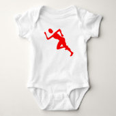 Lopend - rood romper (Voorkant)