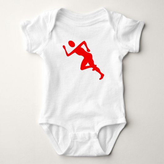 Lopend - rood romper (Voorkant)