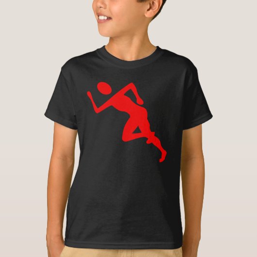 Lopend - rood t-shirt (Voorkant)