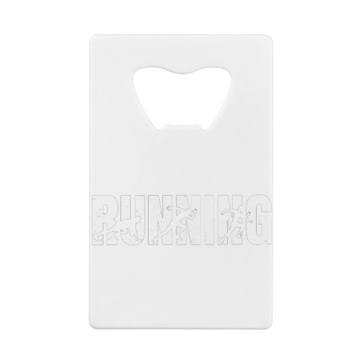 Lopend| Runner| Marathon Creditkaart Flessenopener (Achterkant)