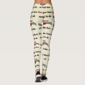 Lopend Speels Motivatie Typografie Patroon Leggings (Achterkant)