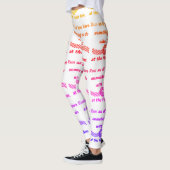 Lopend Speels Motivatie Typografie Patroon Leggings (Links)
