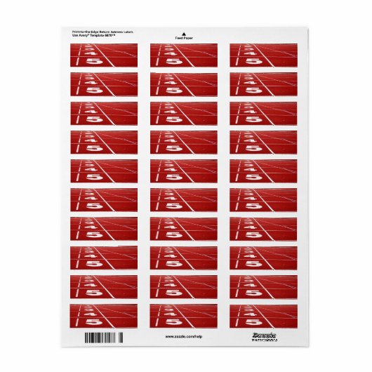 Lopend spoor etiket (Full Sheet)