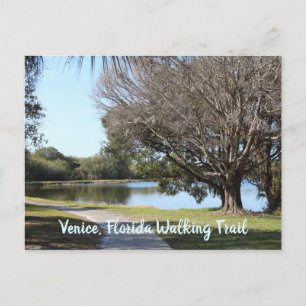 Lopend spoor Fotografie natuur Venice Florida Briefkaart