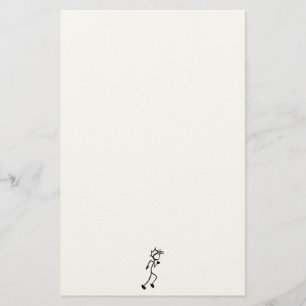 Lopend Spoor Stickman en Gebied Briefpapier