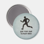 Lopend thema voor motivatie slogan - metaalblik magneet (Voorkant / Achterkant)