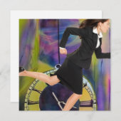 Lopend uit tijd bedankkaart (Voorkant / Achterkant)