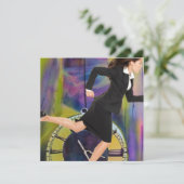 Lopend uit tijd bedankkaart (Staand voorkant)