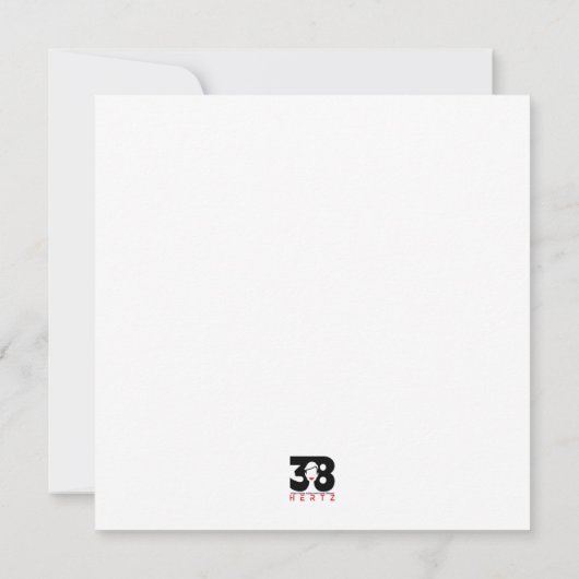 Lopend uit tijd bedankkaart (Achterkant)