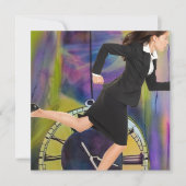 Lopend uit tijd bedankkaart (Voorkant)