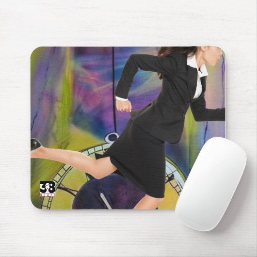 Lopend uit tijd muismat (Met muis)