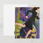 Lopend uit tijd notitiekaartje (Voorkant / Achterkant)