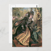 "Lopend van de  Illustratie van de Ball" Briefkaart (Voorkant / Achterkant)