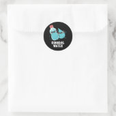 Lopend Water Grappig Water Pun Donker BG Ronde Sticker (Tas)