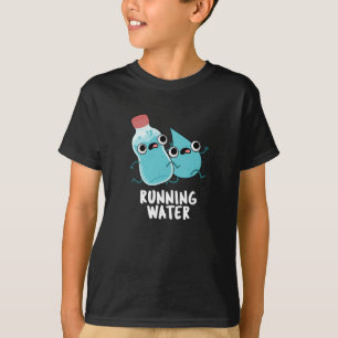 Lopend Water Grappig Water Pun Donker BG T-shirt