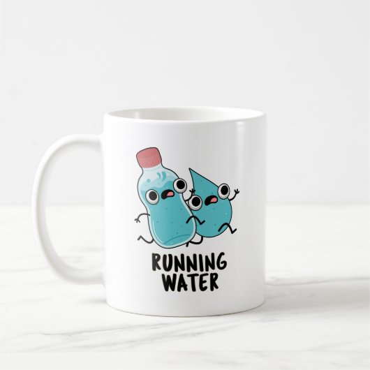 Lopend Water Grappige Water Pun Koffiemok (Links)