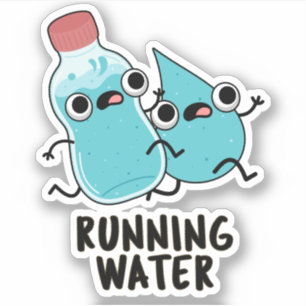 Lopend Water Grappige Water Pun Sticker