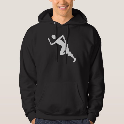 Lopend - Wit Hoodie (Voorkant)