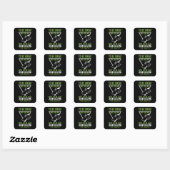 Lopend - word gek om geweldig te zijn vierkante sticker (Vel)