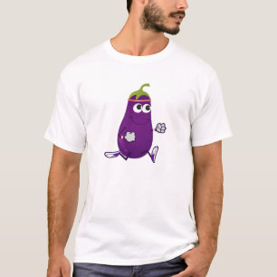 Lopende Aubergine T-shirt