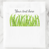 Lopende bonen rechthoekige sticker (Tas)