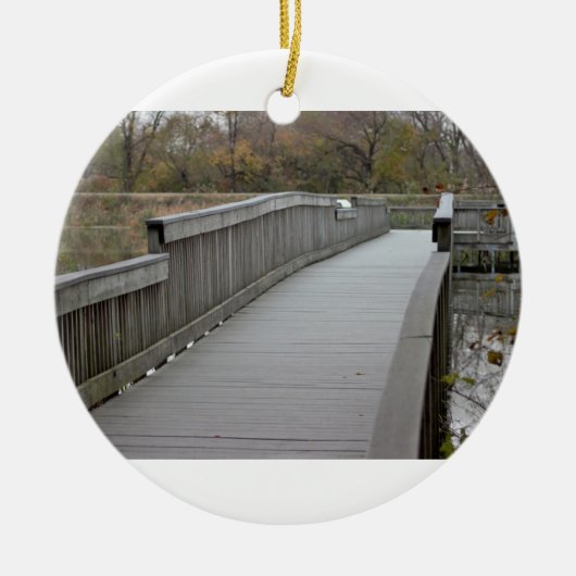 Lopende brug keramisch ornament (Voorkant)
