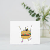 lopende burger briefkaart (Staand voorkant)