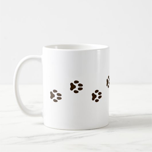 Lopende dog schilderingen koffiemok (Links)