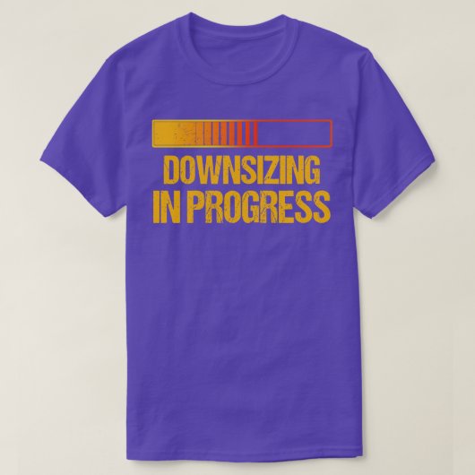 Lopende downsizing t-shirt (Design voorkant)