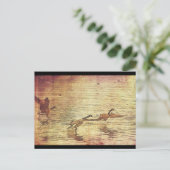 Lopende eenden briefkaart (Staand voorkant)