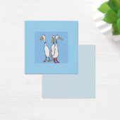 Lopende eenden schattige cartoons eenden vierkante visitekaartjes (Bureau)