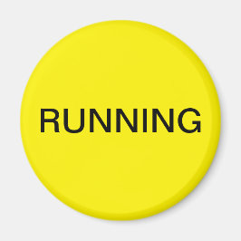 Lopende gele vaatwasser magneet