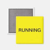 Lopende gele vaatwasser magneet (Voorkant / Achterkant)