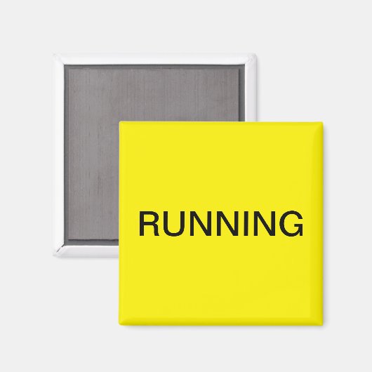 Lopende gele vaatwasser magneet (Voorkant / Achterkant)