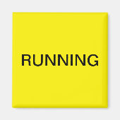 Lopende gele vaatwasser magneet (Voorkant)