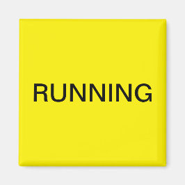 Lopende gele vaatwasser magneet