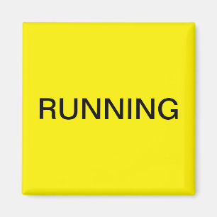 Lopende gele vaatwasser magneet