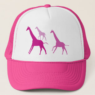 Lopende Giraffes (Paars) Trucker Pet