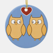 Lopende hartliefde keramisch ornament (Voorkant)