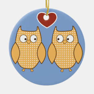 Lopende hartliefde keramisch ornament