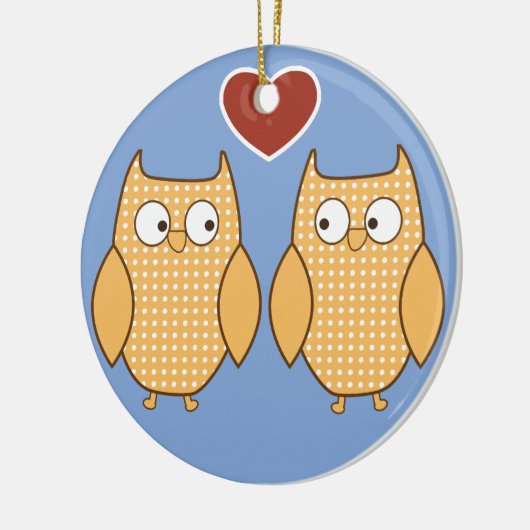 Lopende hartliefde keramisch ornament (Links)