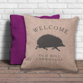 Lopende Hedgehog Aangepaste landstijl Kussen