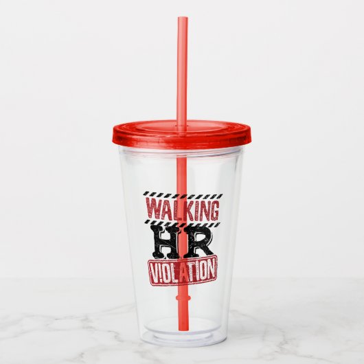 Lopende HR-overtreding Human Resources Nightmare Acryl Drinkbeker (Voorkant)