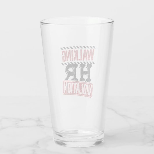 Lopende HR-overtreding Human Resources Nightmare Glas (Achterkant)