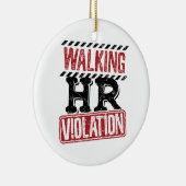 Lopende HR-overtreding Human Resources Nightmare Keramisch Ornament (Rechts)