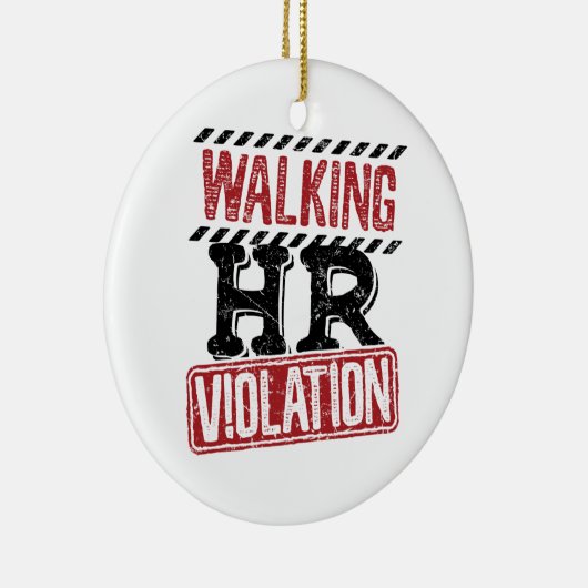 Lopende HR-overtreding Human Resources Nightmare Keramisch Ornament (Rechts)